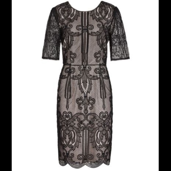 Reiss Zola Black Lace Midi Dress • Size 4 • Elegant Evening Cocktail Style - Picture 5 of 7